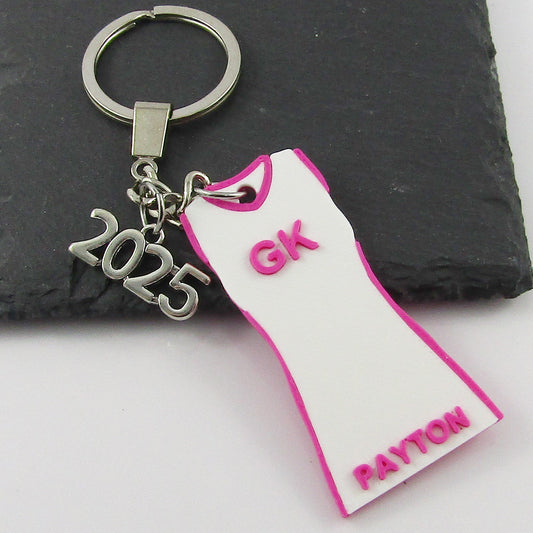 Personalised 2025 Netball Jersey Dress select Colours Name and Position