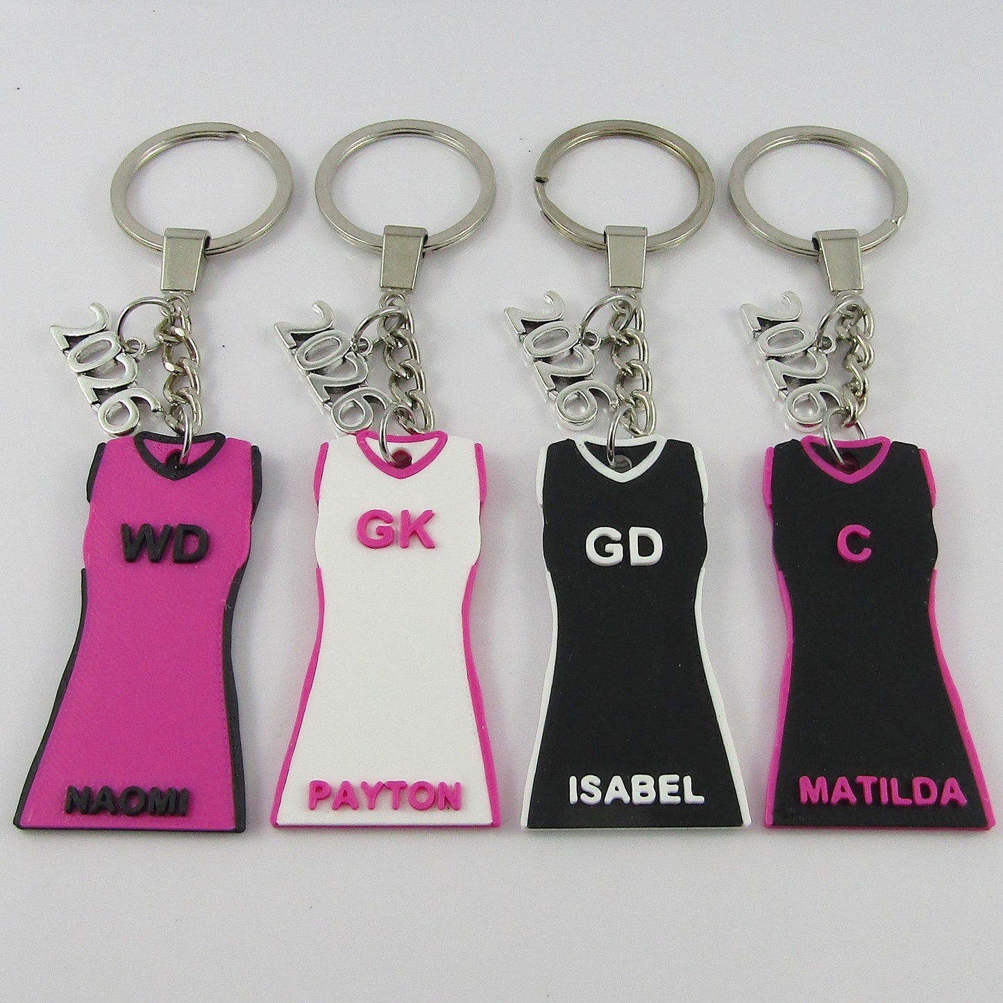Personalised 2026 Netball Jersey Dress select Colours Name and Position