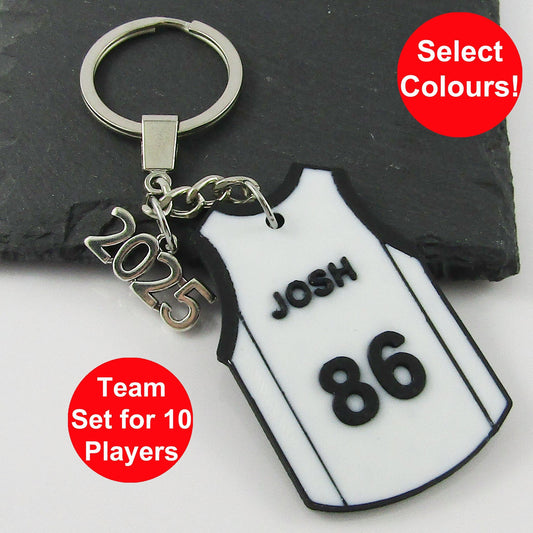 Set of 10 Personalised 2025 Basketball Jersey Singlet pick Colour Name Number
