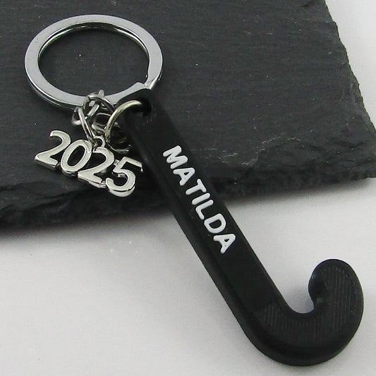 Personalised 2025 Hockey Sports Keychain select Colours and Name