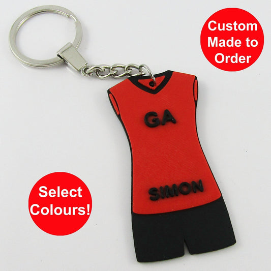 Personalised Men's Netball Jersey Shorts select Colours Name and Position