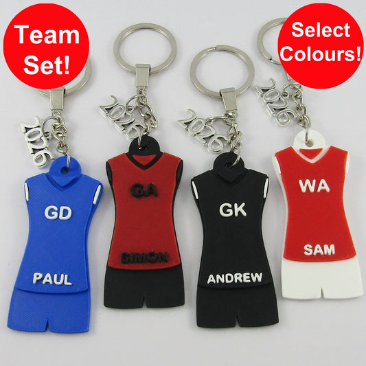 Set of 10 Personalised 2026 Mens Netball Jersey Short pick Colour Name Position