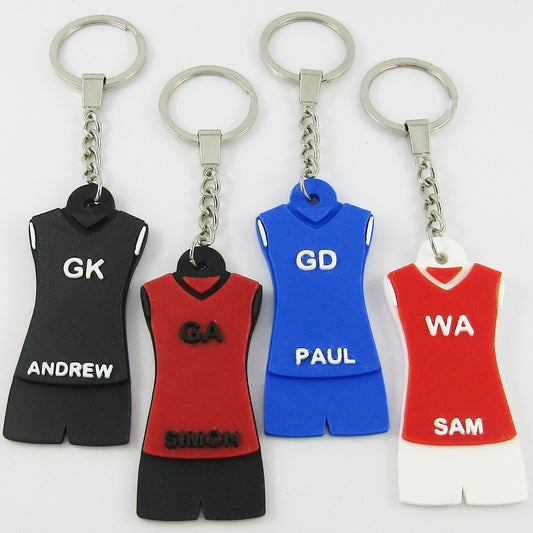 Personalised Men's Netball Jersey Shorts select Colours Name and Position