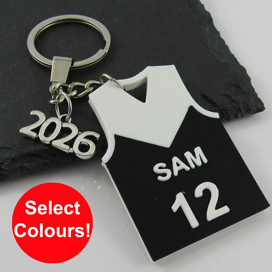 2026 Football Jersey Jumper Shirt AFL keychain in your choice of colours