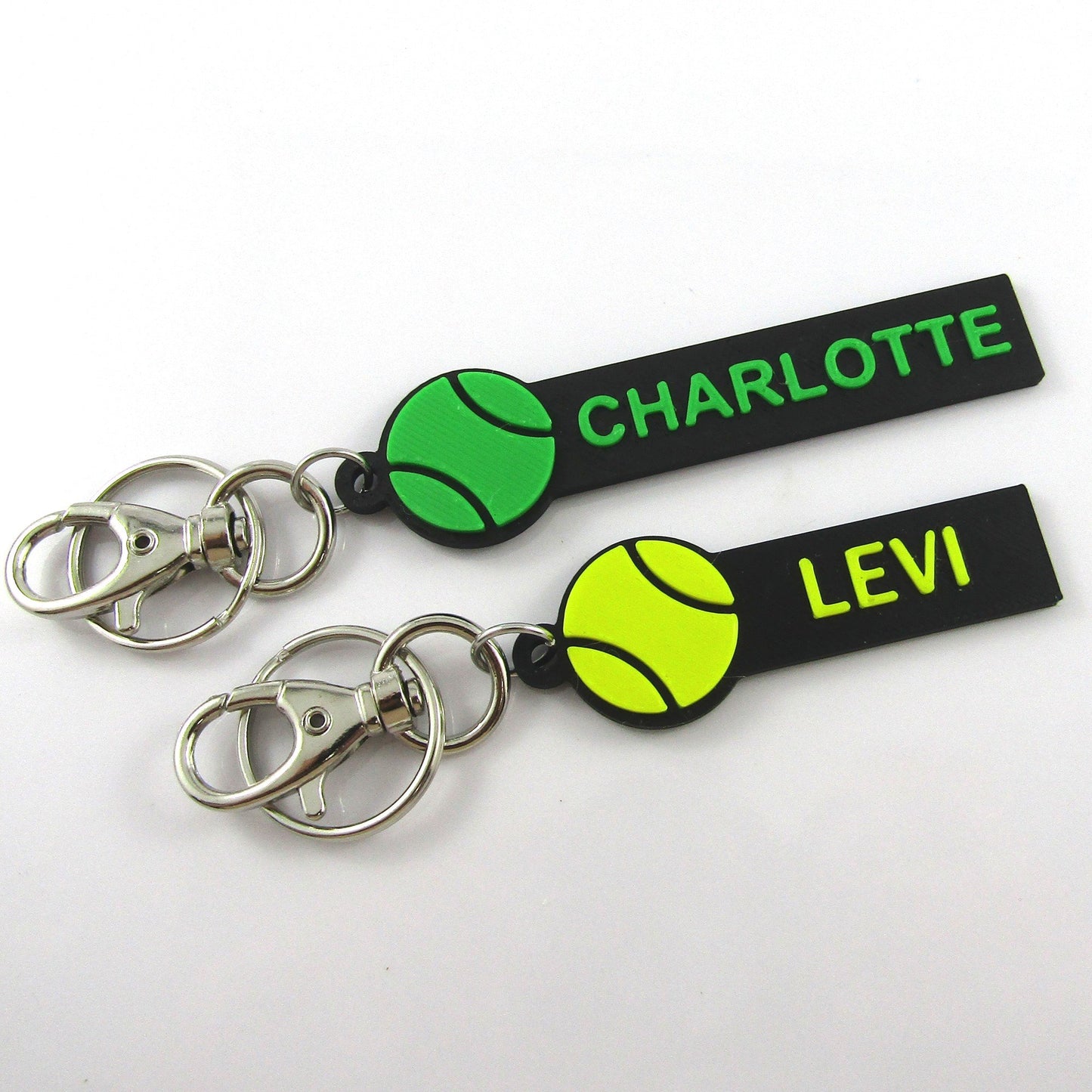 Personalised Tennis Name Keychain Select Colours