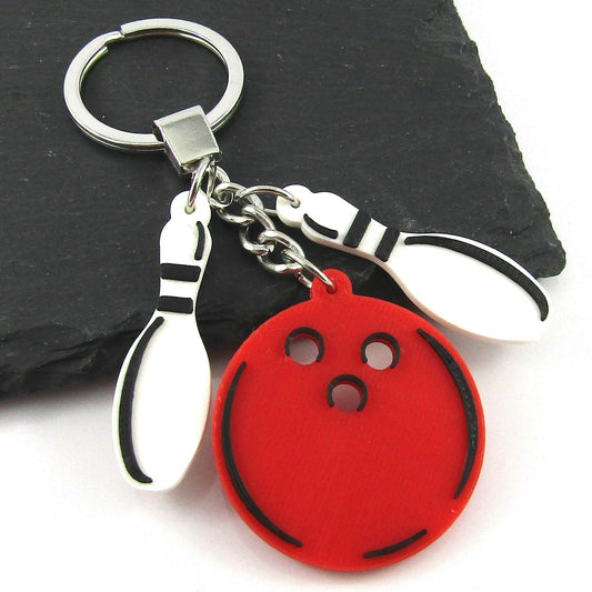 Ten Pin Bowling Sports Keychain