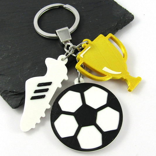 Soccer Ball Trophy Charm Keychain Sports End Of Season Coach Player Gift