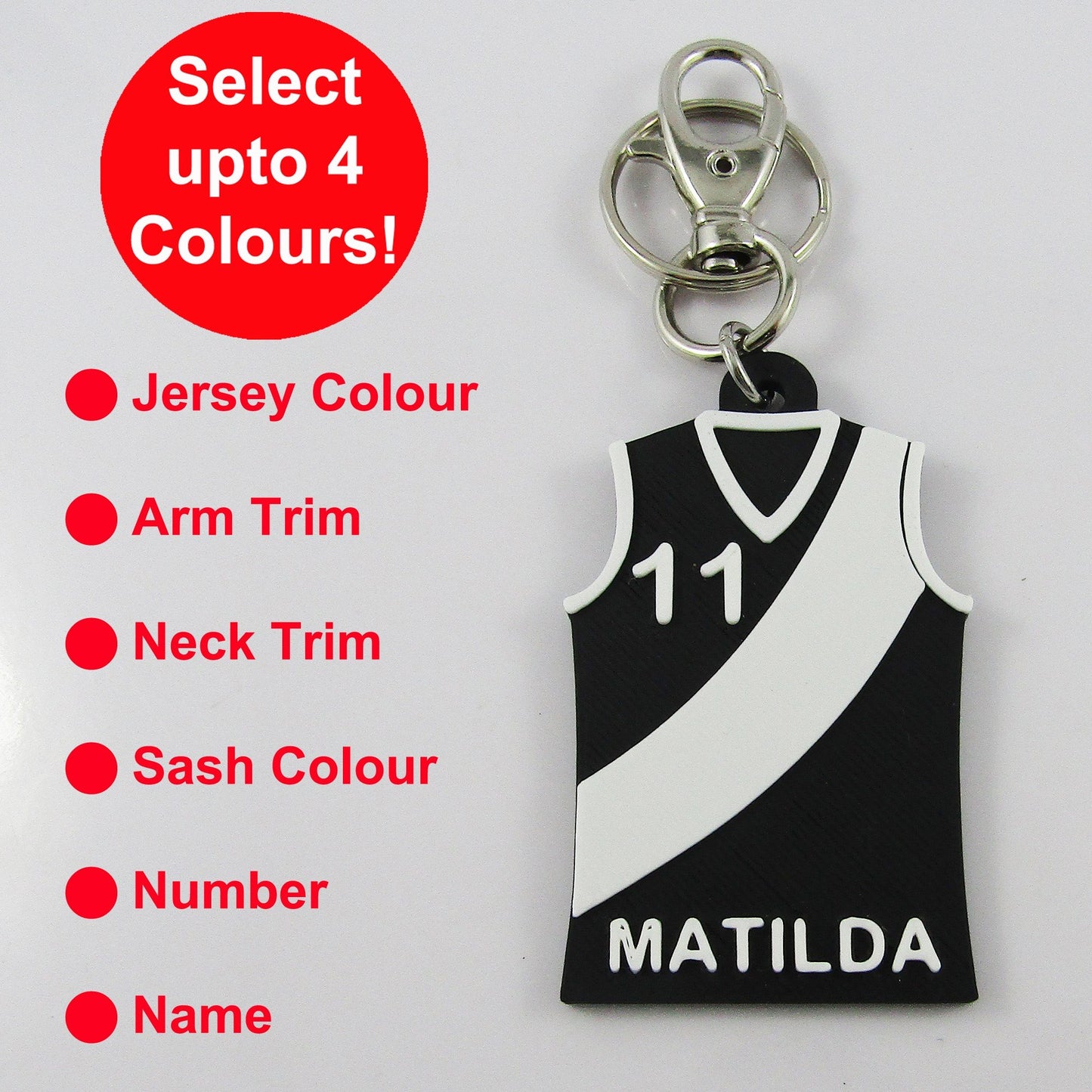 Personalised Football Jersey Jumper Sash Shirt in your choice of colour Team Set