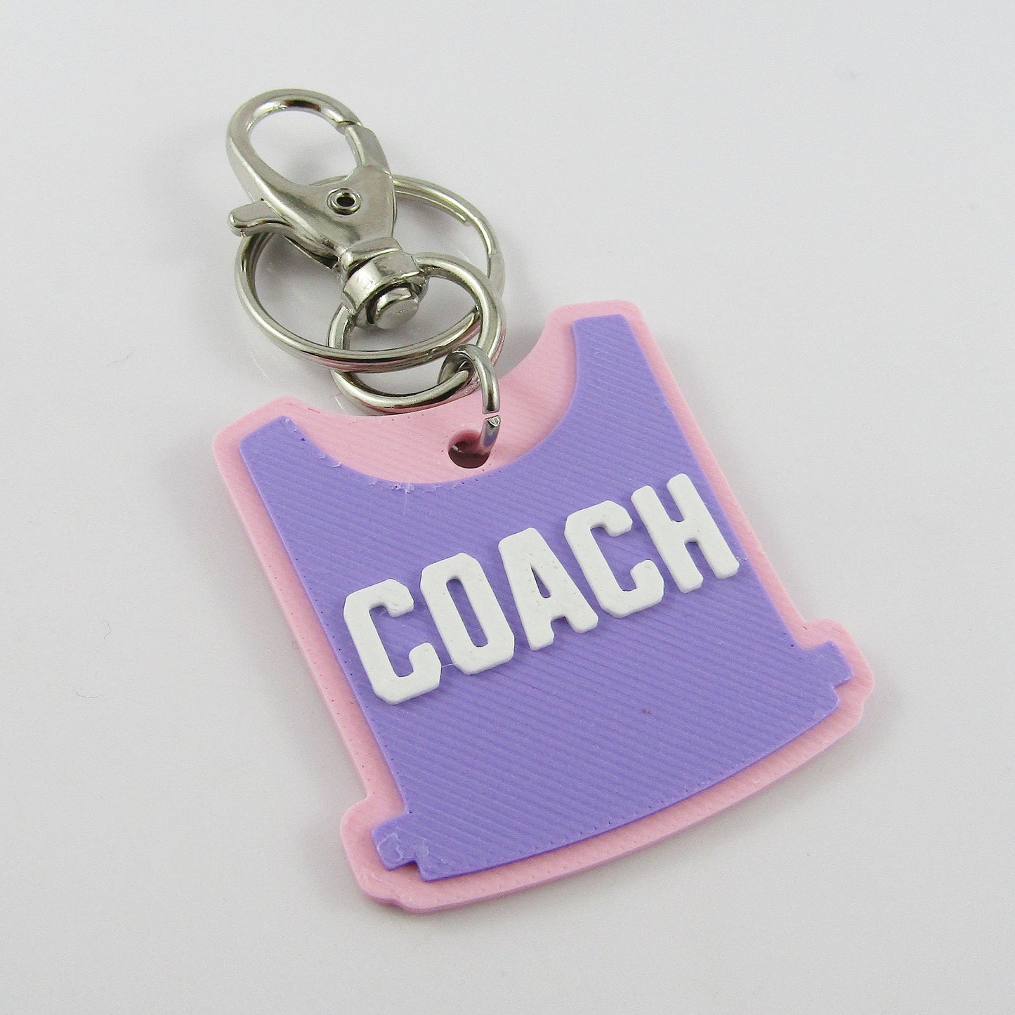 Deluxe Netball Bib keychain bagtag gift with your choice of colours and position