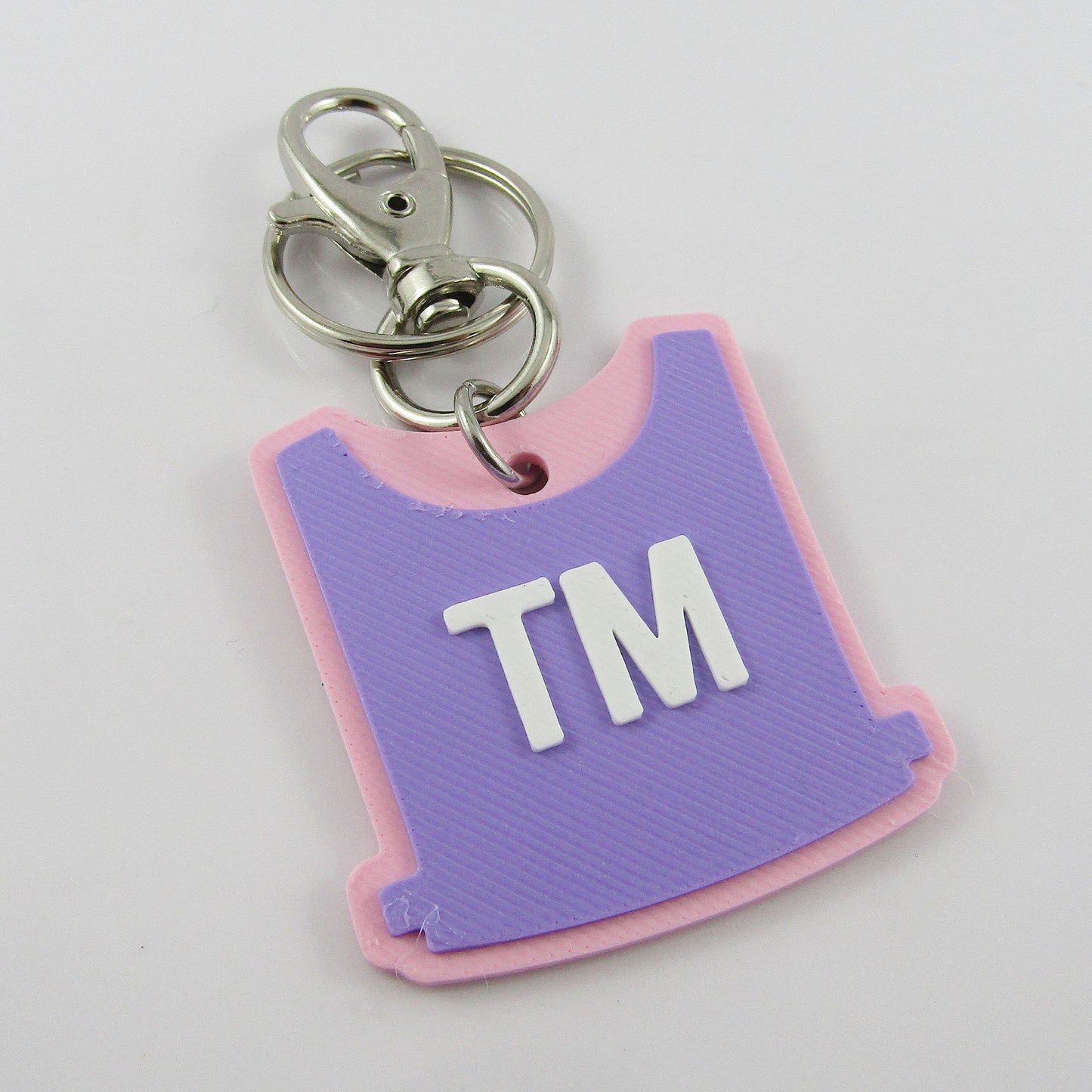 Deluxe Netball Bib keychain bagtag gift with your choice of colours and position