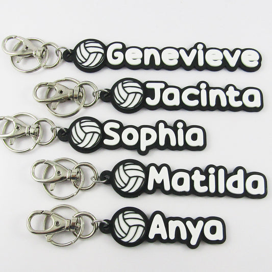 Personalised Netball Name Keychain