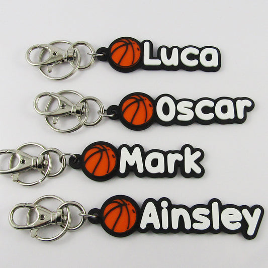 Personalised Basketball Name Keychain Custom Colours