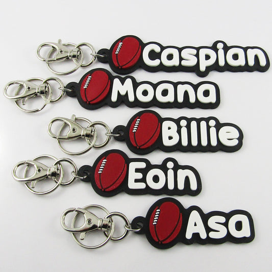 Personalised AFL Football Name Keychain Custom Colours