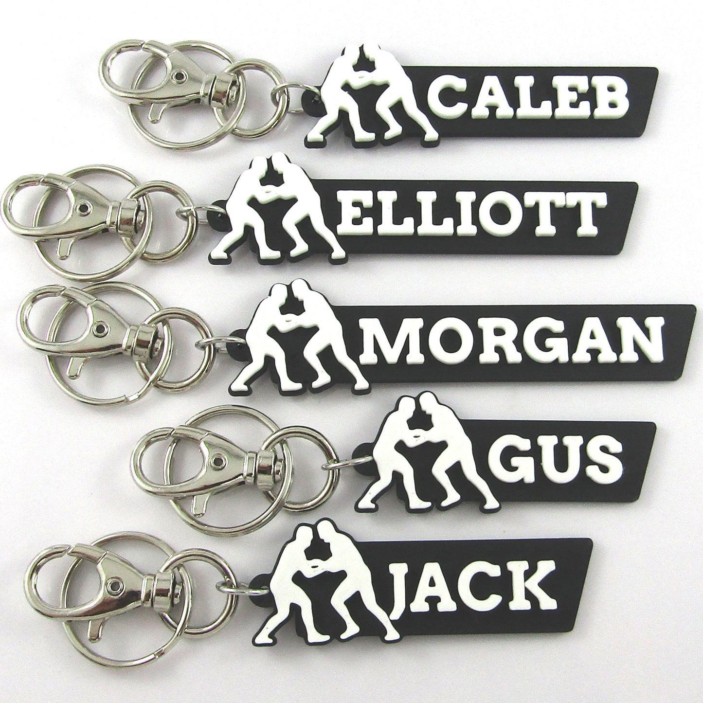 Personalised Wrestling Name Keychain Custom Colours