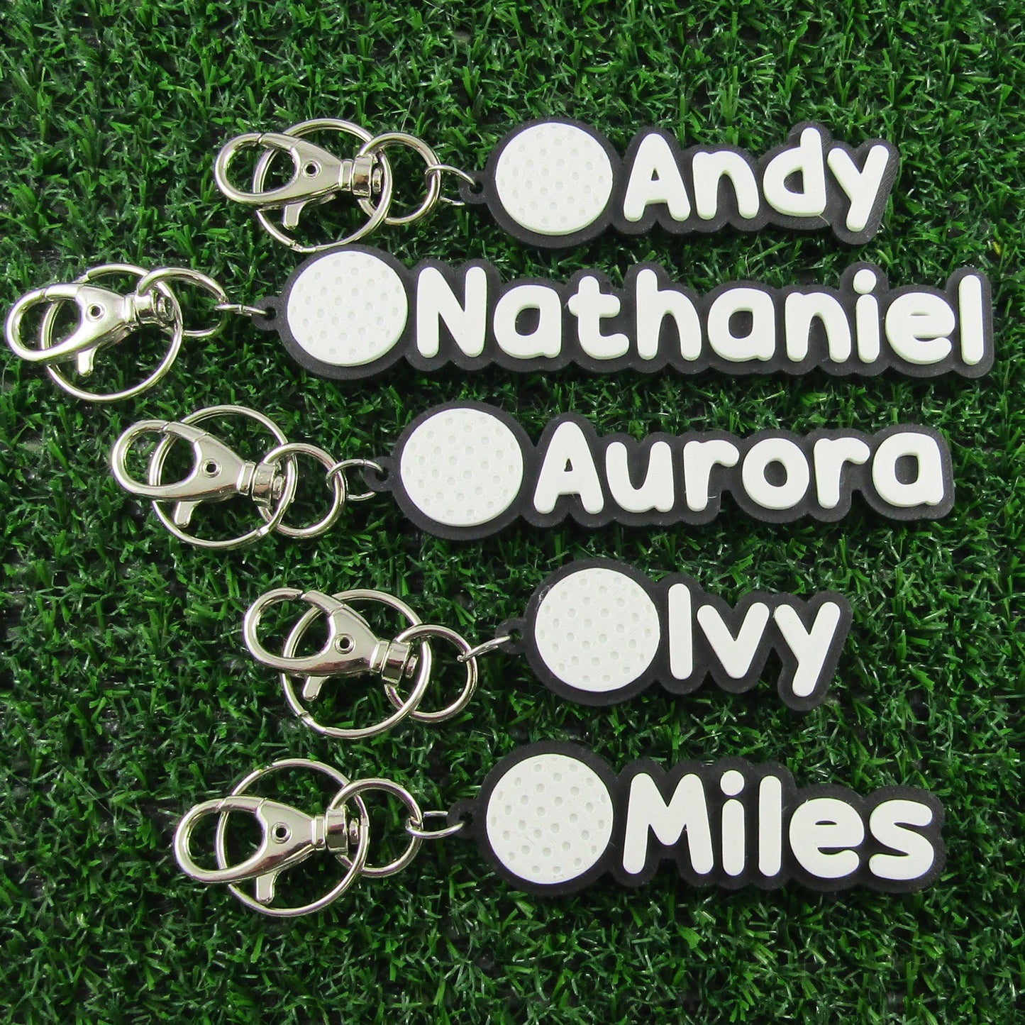 Personalised Golf Name Keychain Custom Colours
