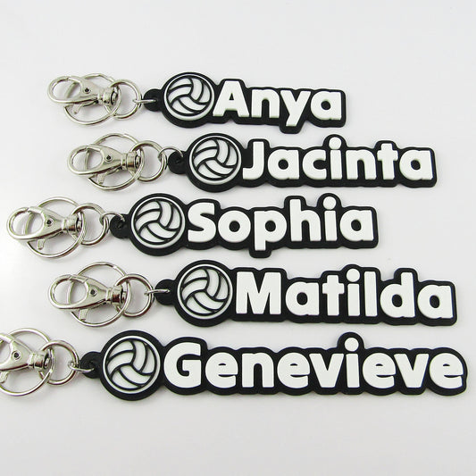 Personalised Netball Name Keychain