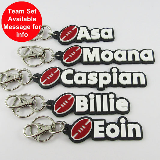 Personalised AFL Football Name Keychain Custom Colours
