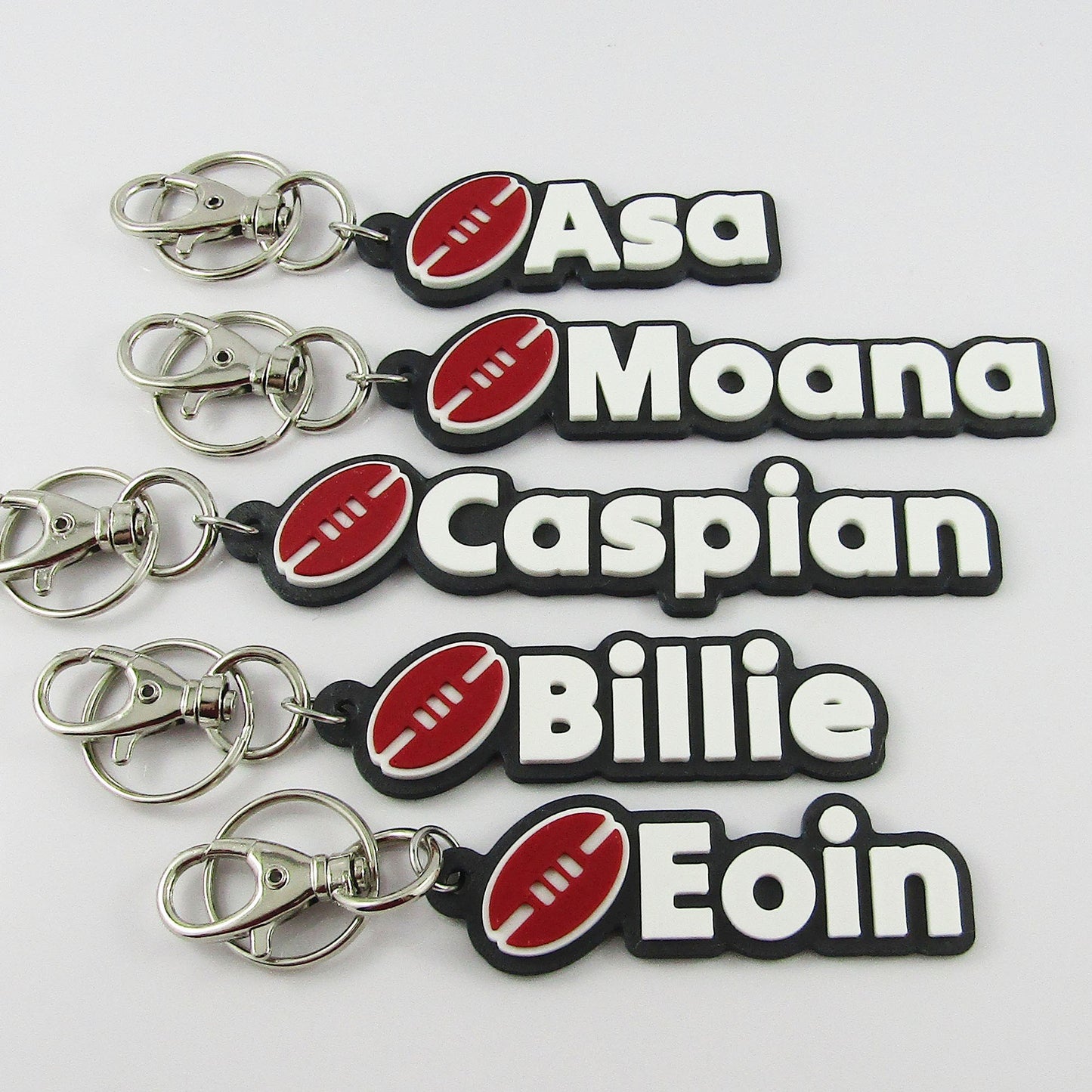 Personalised AFL Football Name Keychain Custom Colours Team Set