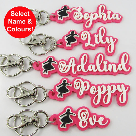 Personalised Dance Name Keychain