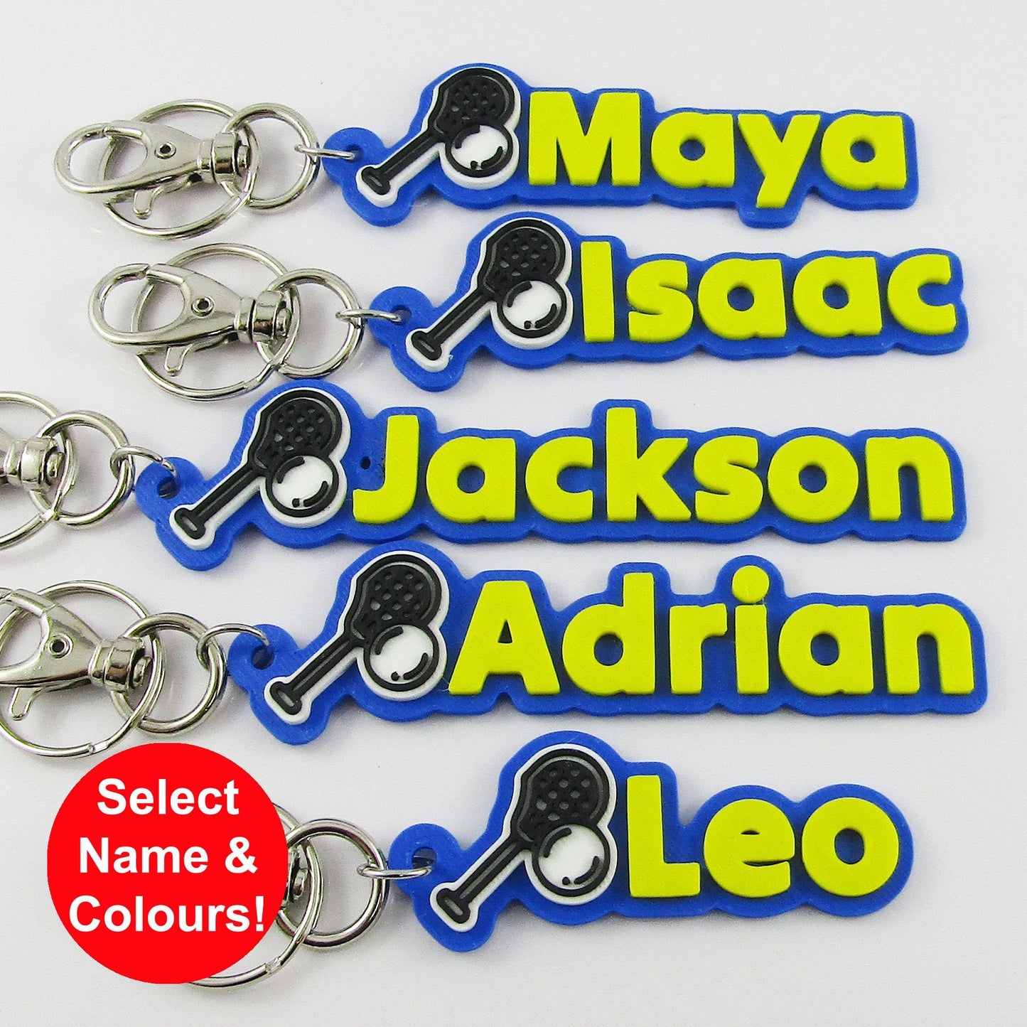 Personalised Lacrosse Name Keychain