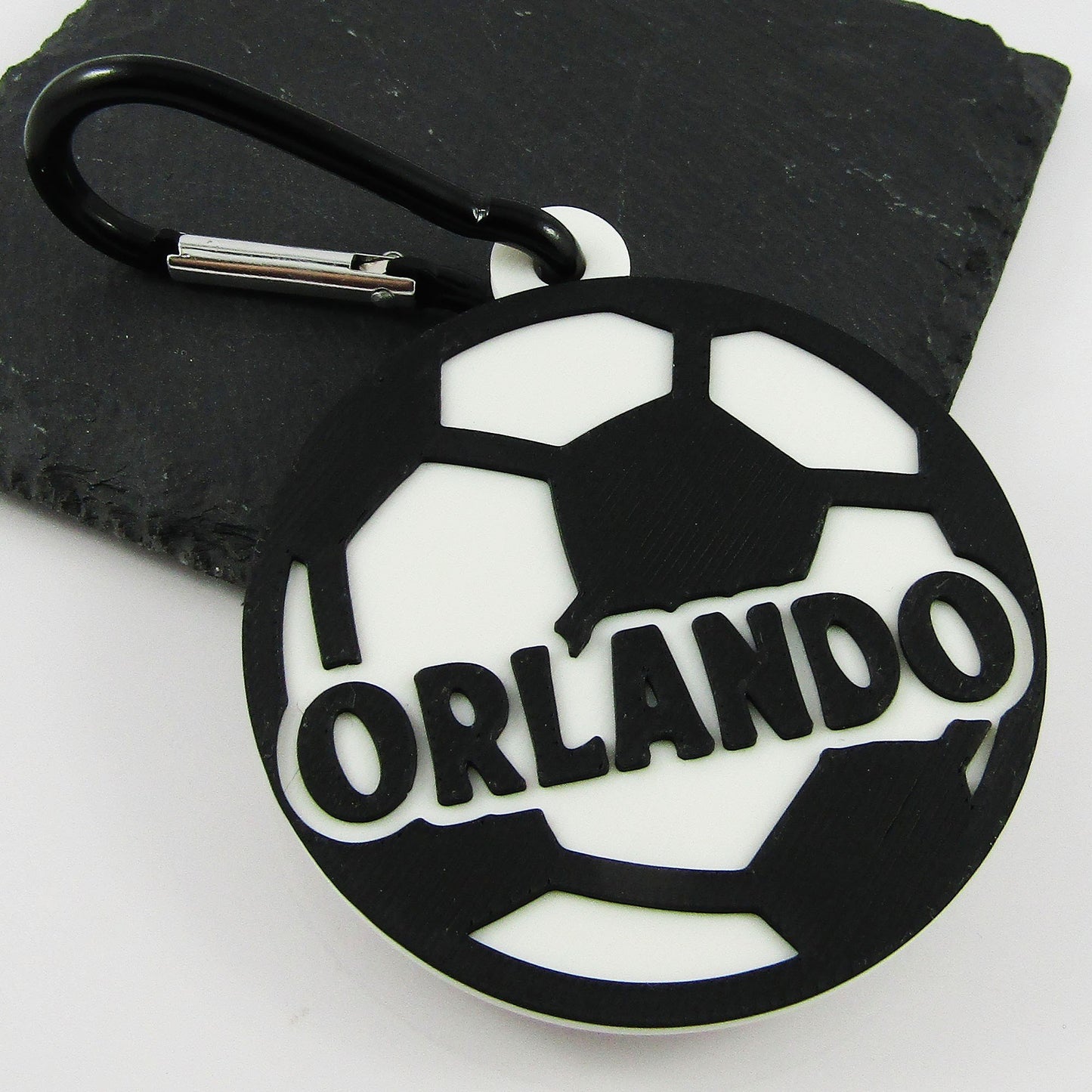Soccer Personalised Name Bag Tag select colours