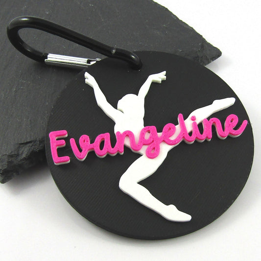 Dance Personalised Name Bag Tag select colours