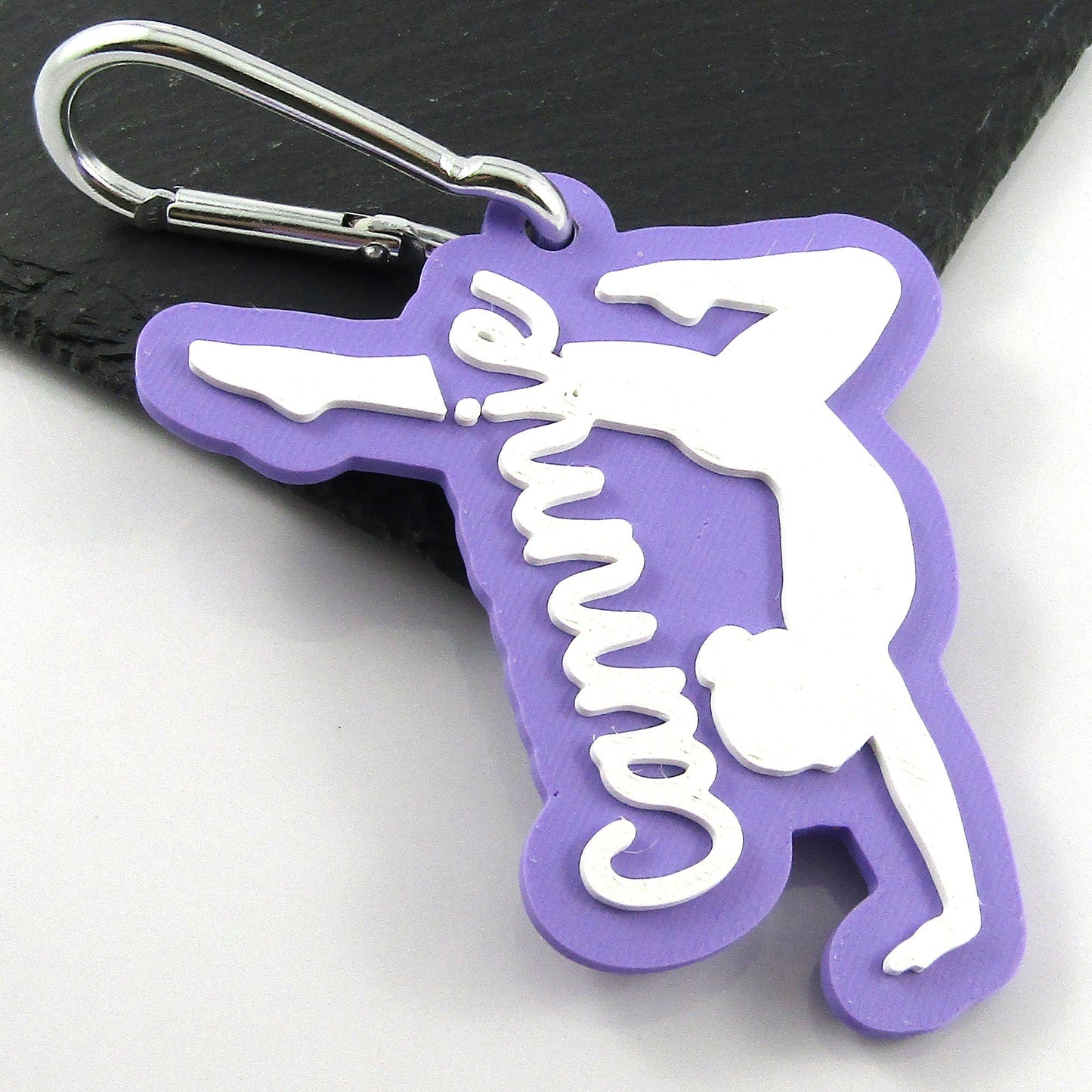 Gymnast Personalised Name Bag Tag select colours