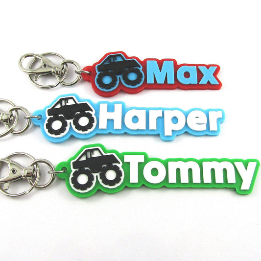 Personalised Monster Truck Keychain select colours
