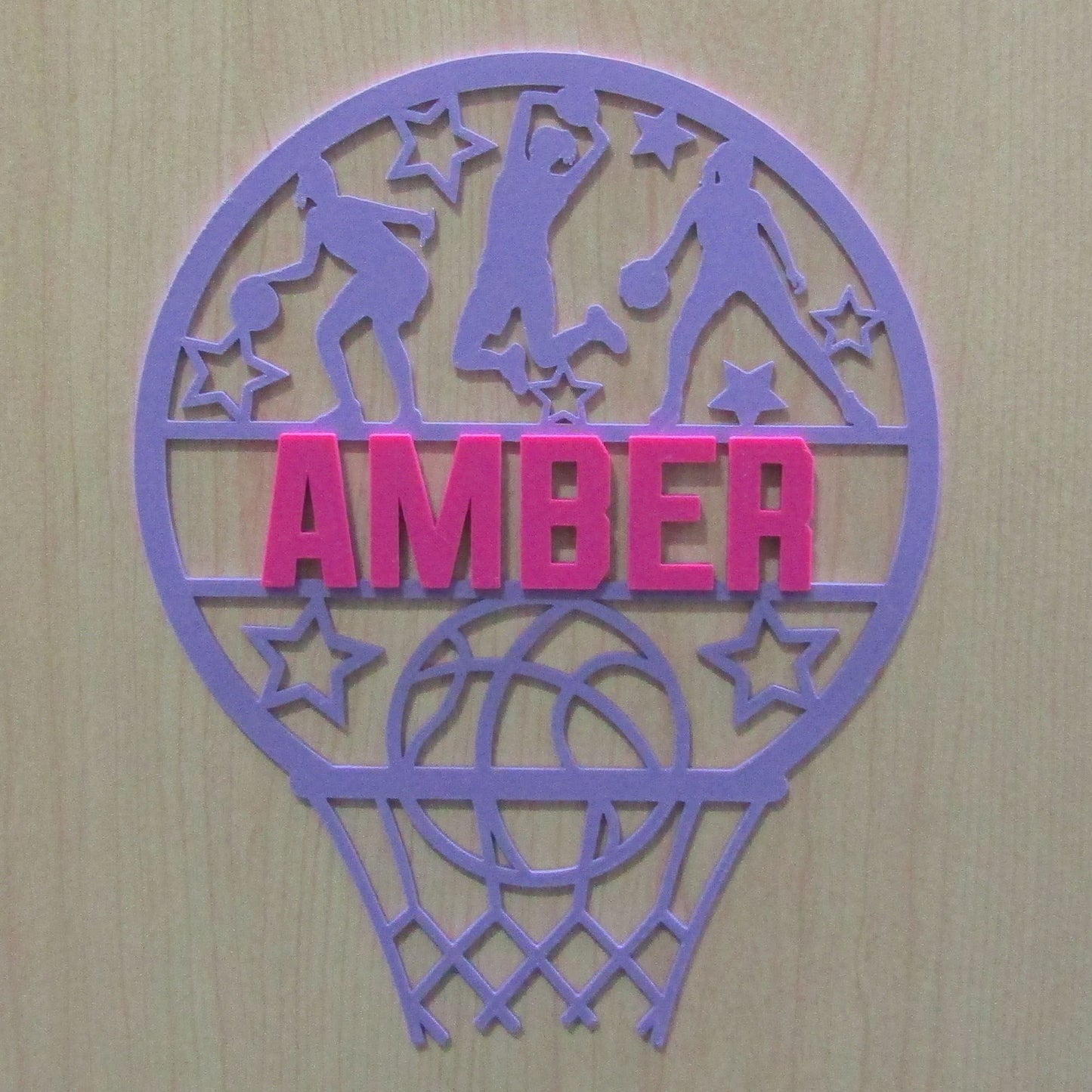 Personalised Basketball Wall Plaque – Custom Name 3D Printed Bedroom Door Sign