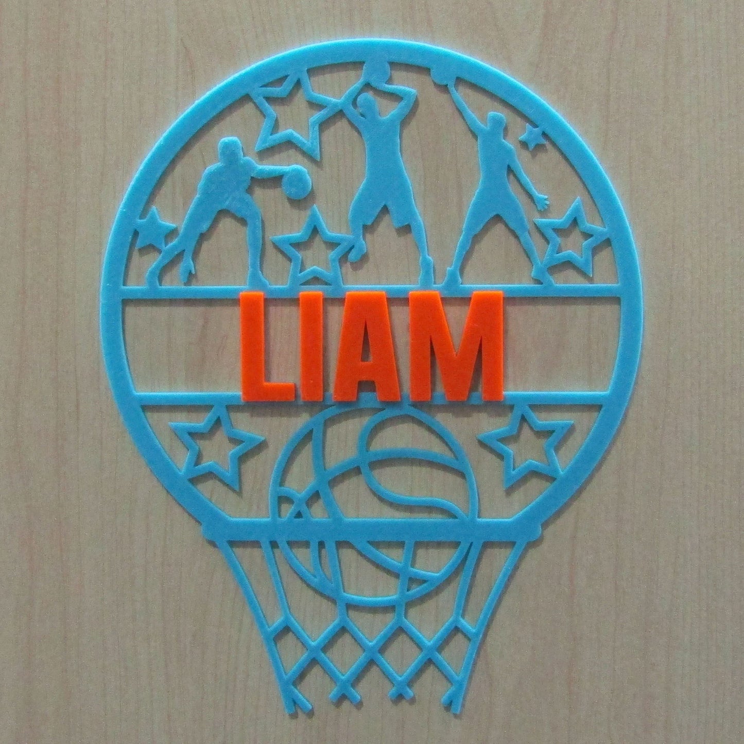 Personalised Basketball Wall Plaque – Custom Name 3D Printed Bedroom Door Sign