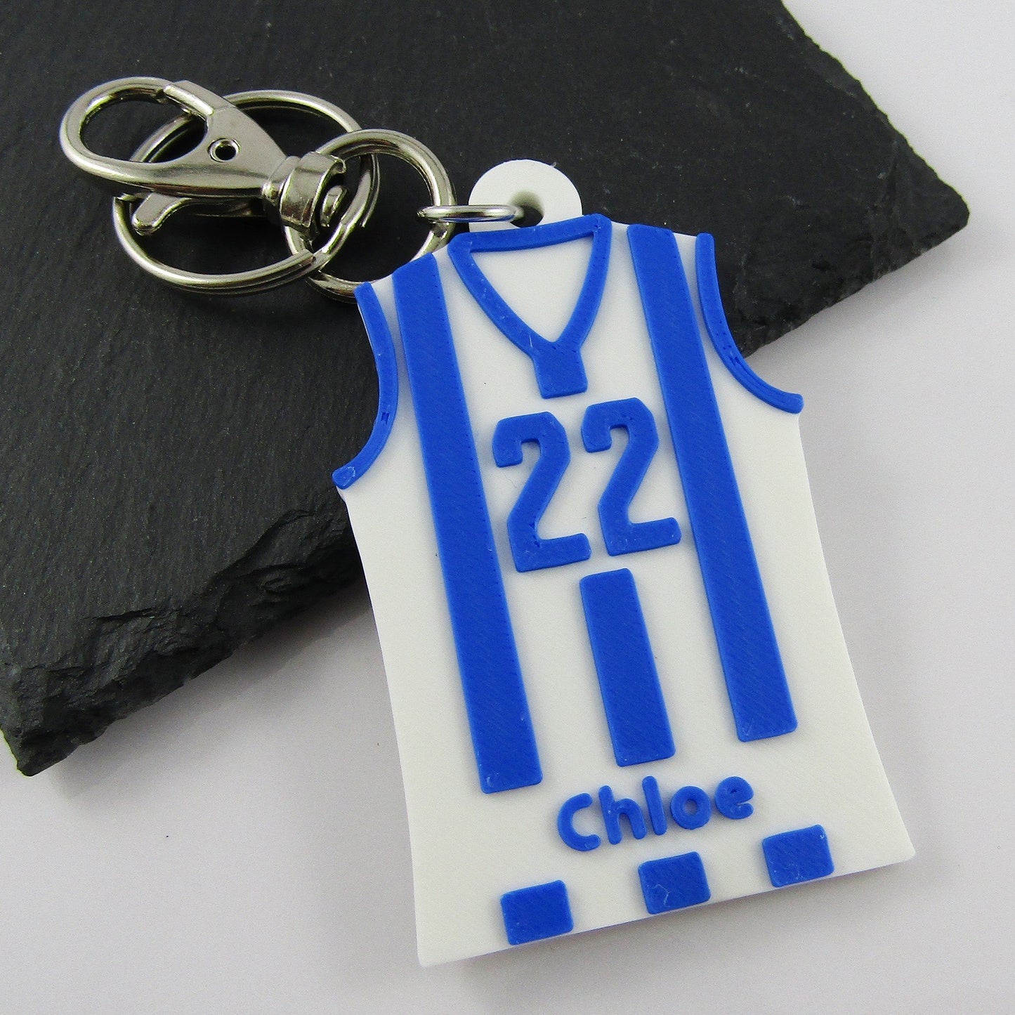 Football Jersey Jumper Stripes AFL Shirt keychain choice of colours Team Set
