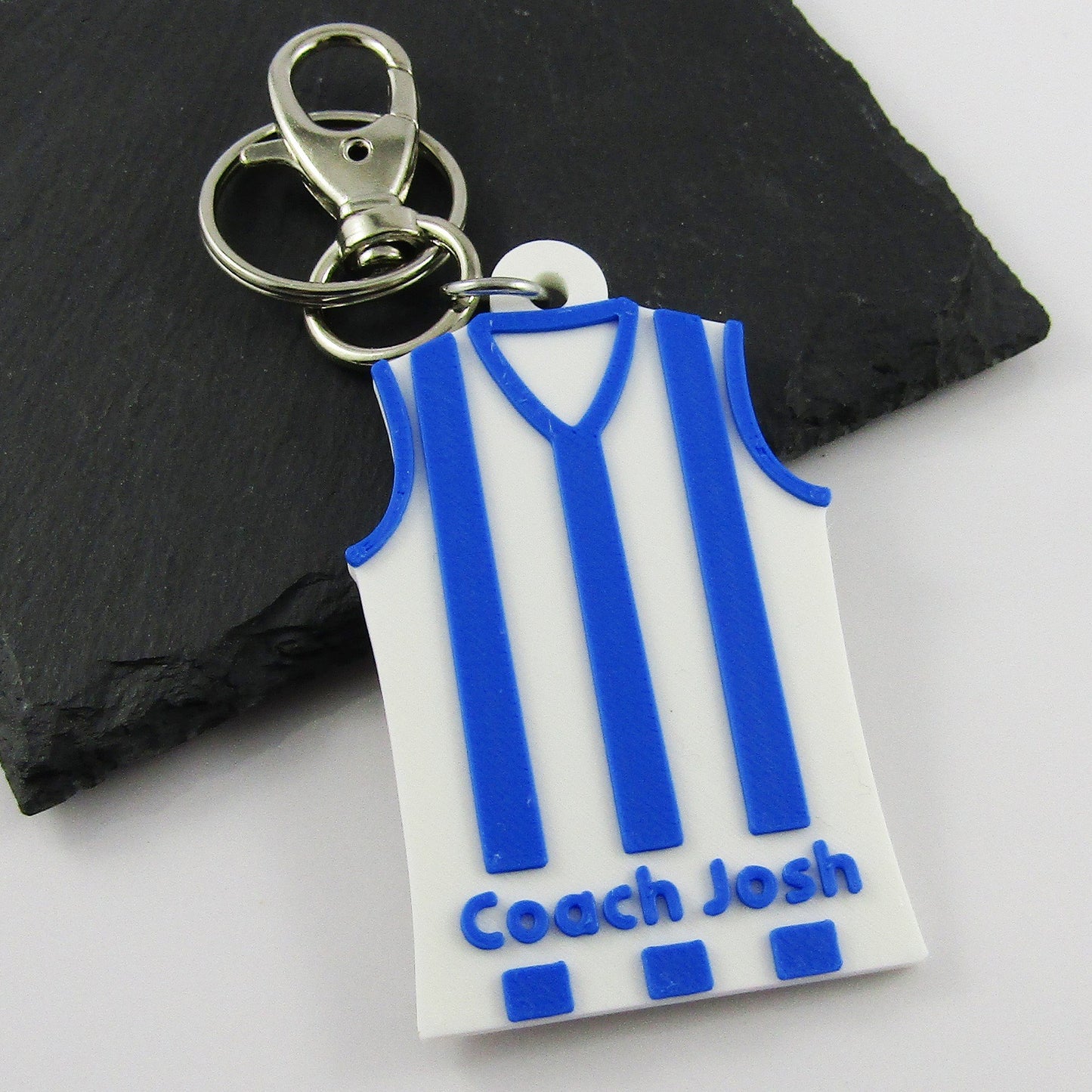 Football Jersey Jumper Stripes AFL Shirt keychain choice of colours Team Set