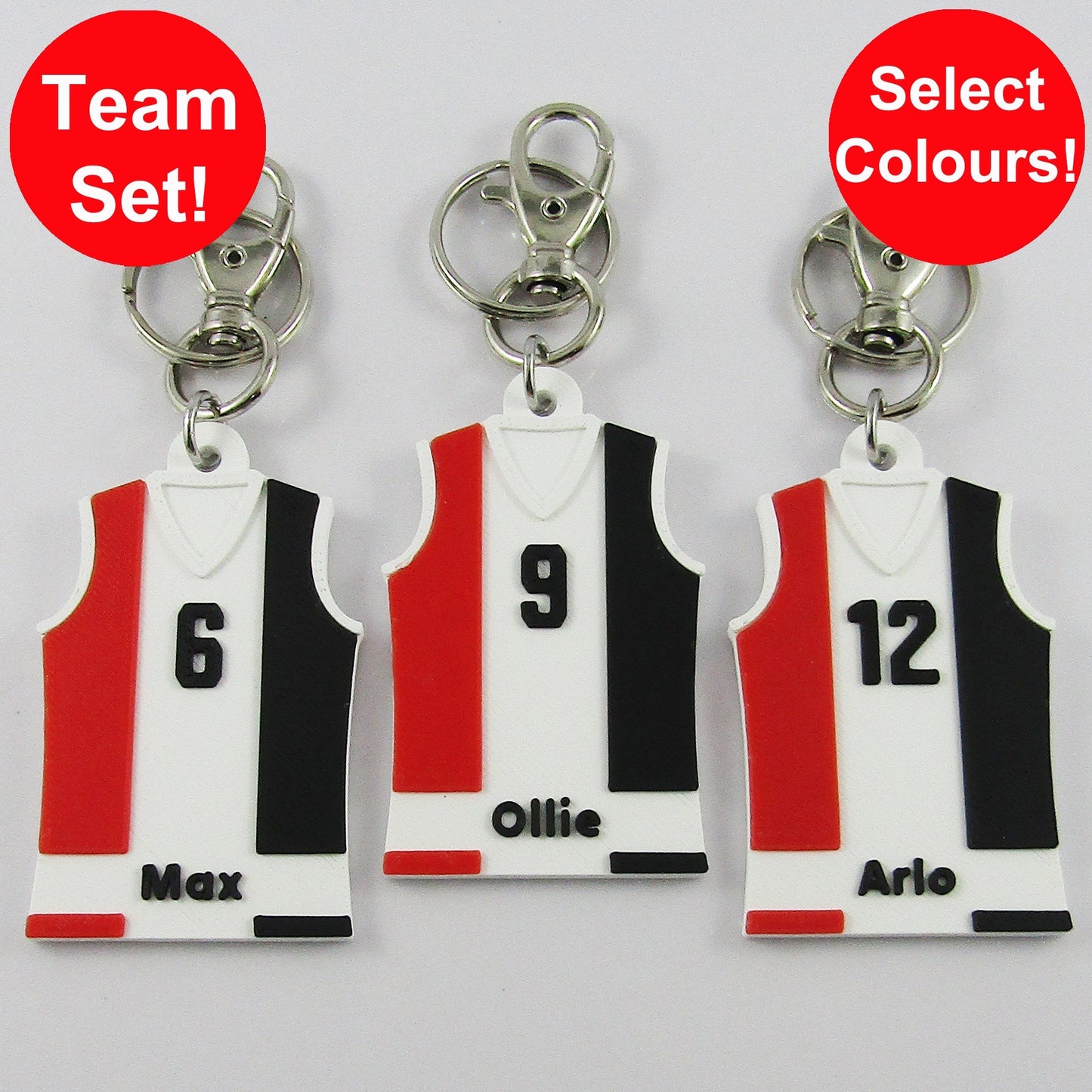Football Jersey Jumper Saints AFL Shirt keychain choice of colours Team Set
