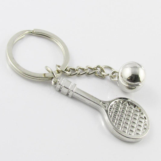 Racquet & Ball Tennis Sports Keychain Keyring 80mm Coach Sports Gift