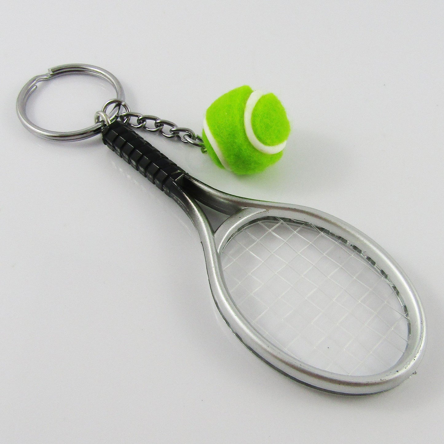 Tennis Racquet & Ball Sport Keychain Keyring 125mm Sports Gift Optional 2025 Tag