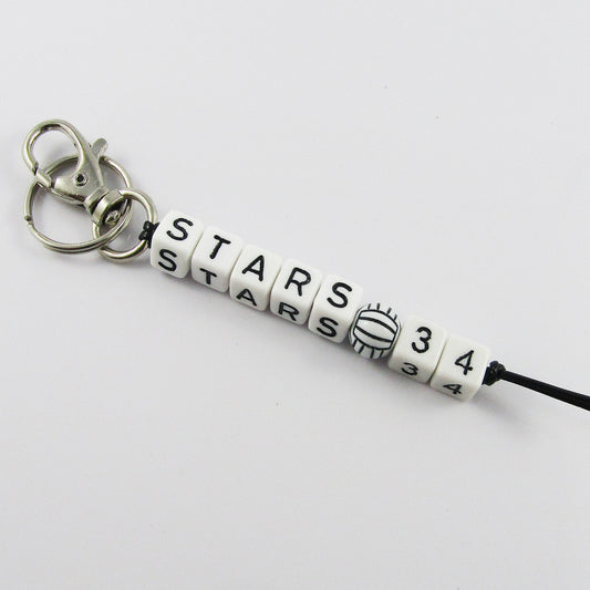 Volleyball Team Name & Singlet Number Bag Tag Keychain Team Player Name You Pick