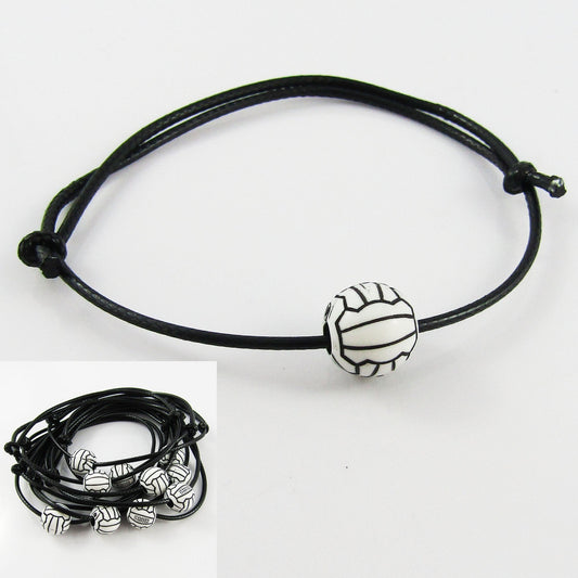 10 Player set Netball / Volleyball Bead Bracelet Adjustable Coach Sport Gift