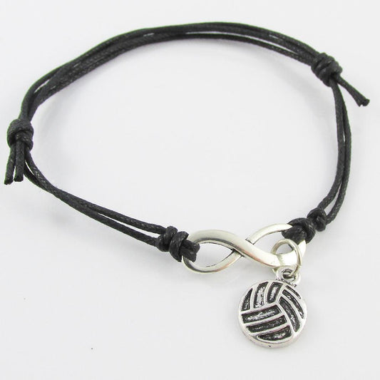 10 Player Set Double Strand Infinity NETBALL Charm Bracelet Sport Team Gift