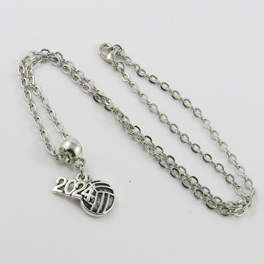 2024 Netball Charm Necklace 45cm Volleyball Coach Sport End Of Season Gift