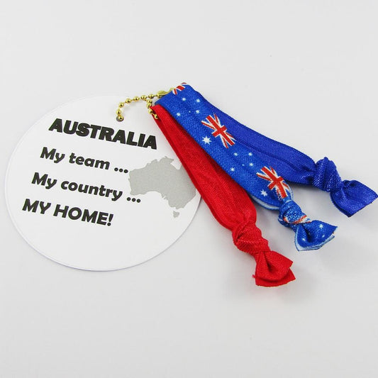 Australia Knotted Hair Ties Wristbands & Ball Chain Hair Tie Keeper Pick Colour