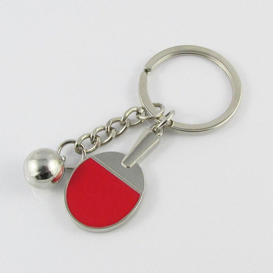 Bat & Ball Table Tennis Sports Keychain Keyring 73mm Sports Gift